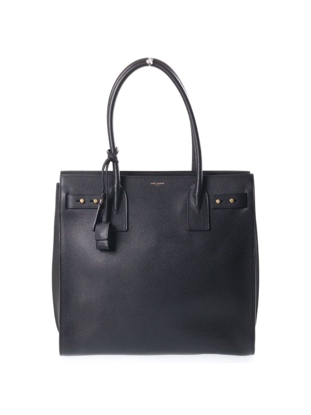 Saint Laurent Paris Sac de Jour Souple Leather Tote Bag Black